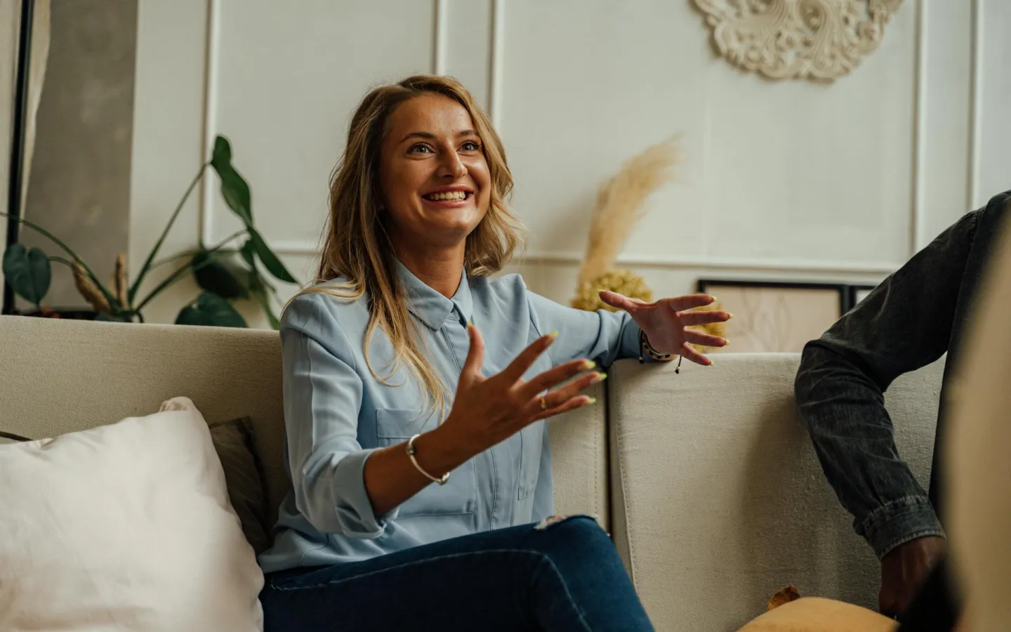 Calm counseling room for therapy sessions